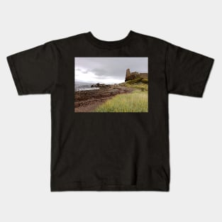 Dunure Castle and Beach, Scotland Kids T-Shirt